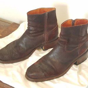 Frye Inside Zip Chelsea Boots, Brown Suede, 12 Mens